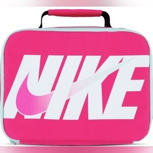 Nike Pink and White Lunch Tote